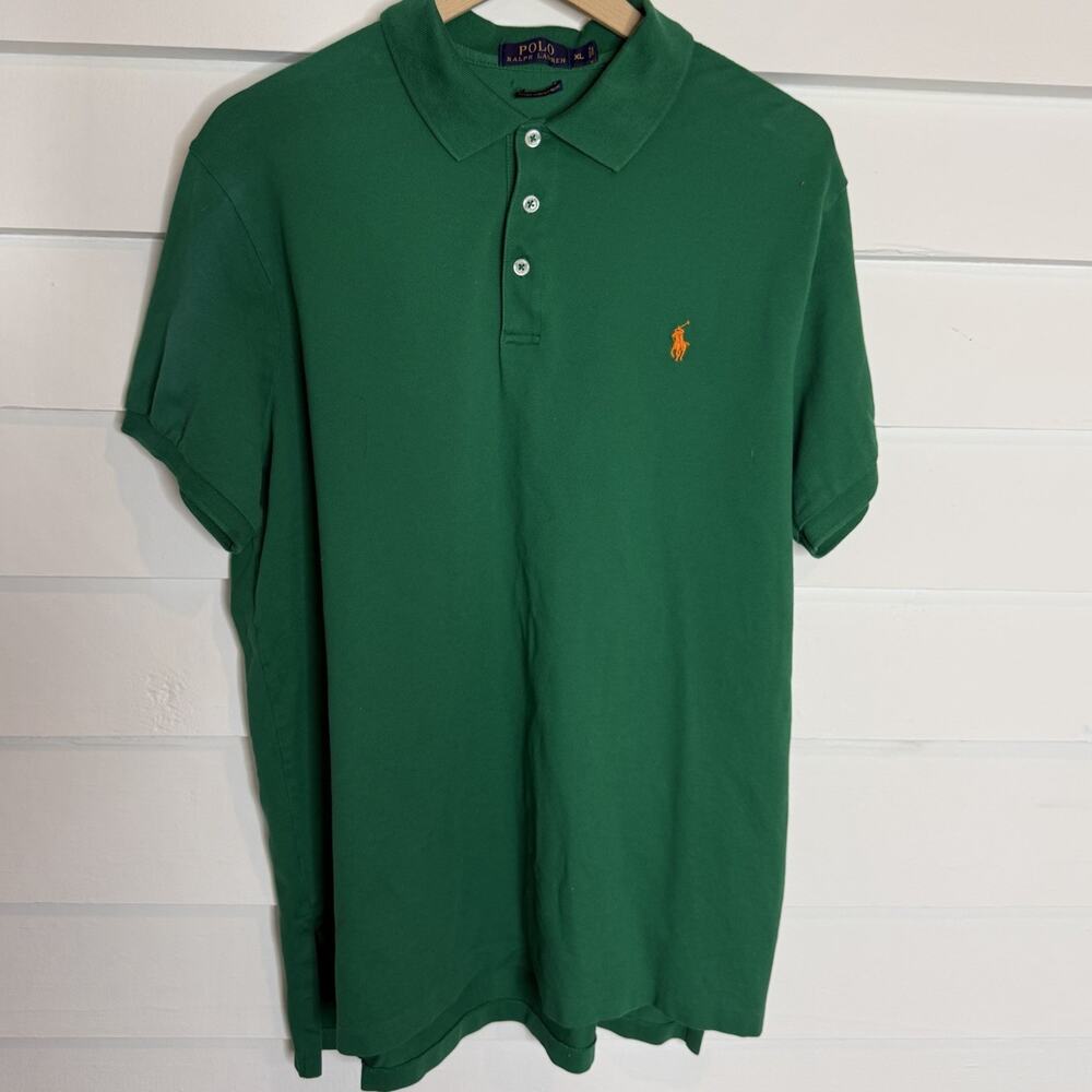Polo Ralph Lauren Pima Cotton Stretch Mesh Green Men's Polo Shirt XL